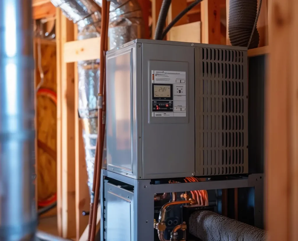 furnace unit system in house basement in springfield il