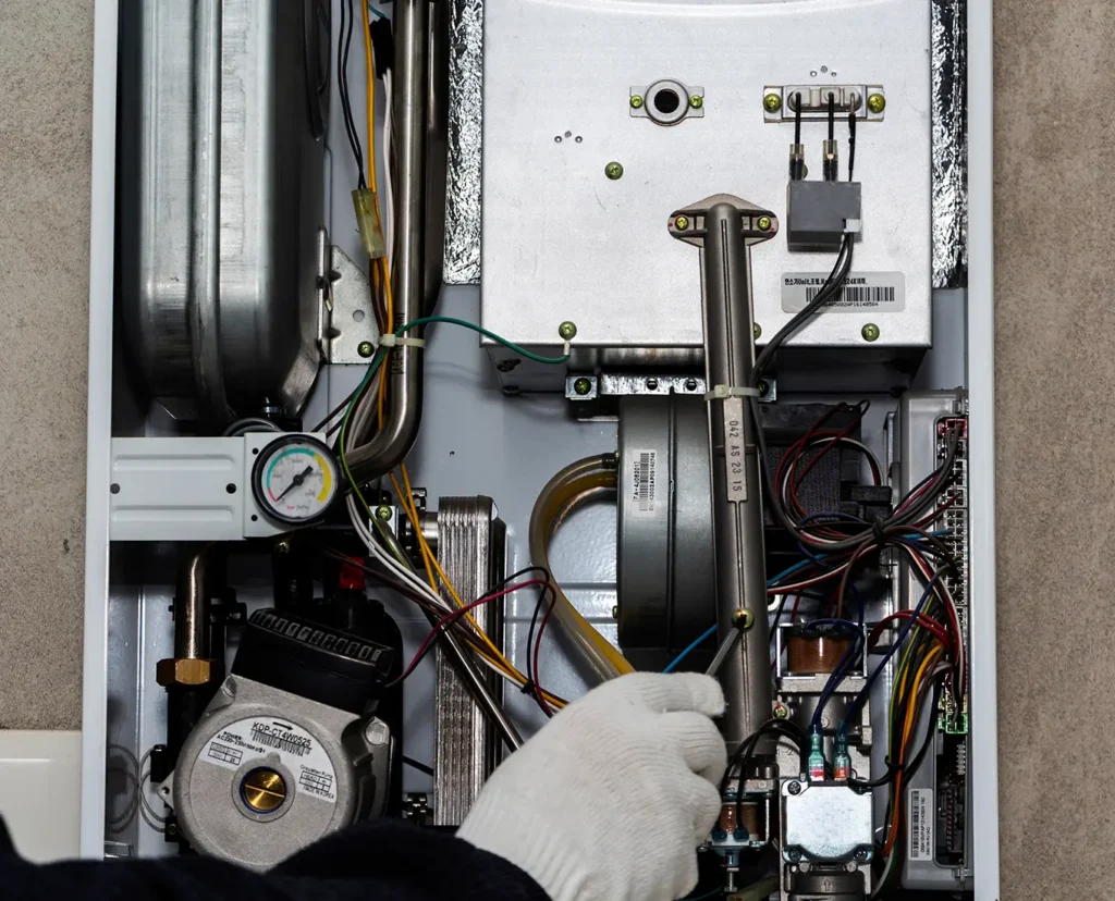Premier Heating & Air HVAC Technician Replacing old Furnace in springfield il