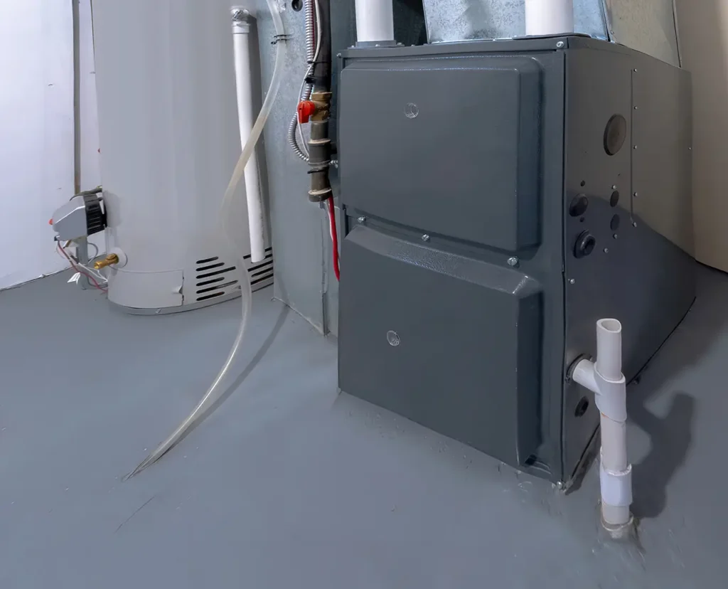 new Furnace unit installed basement of house in springfield il