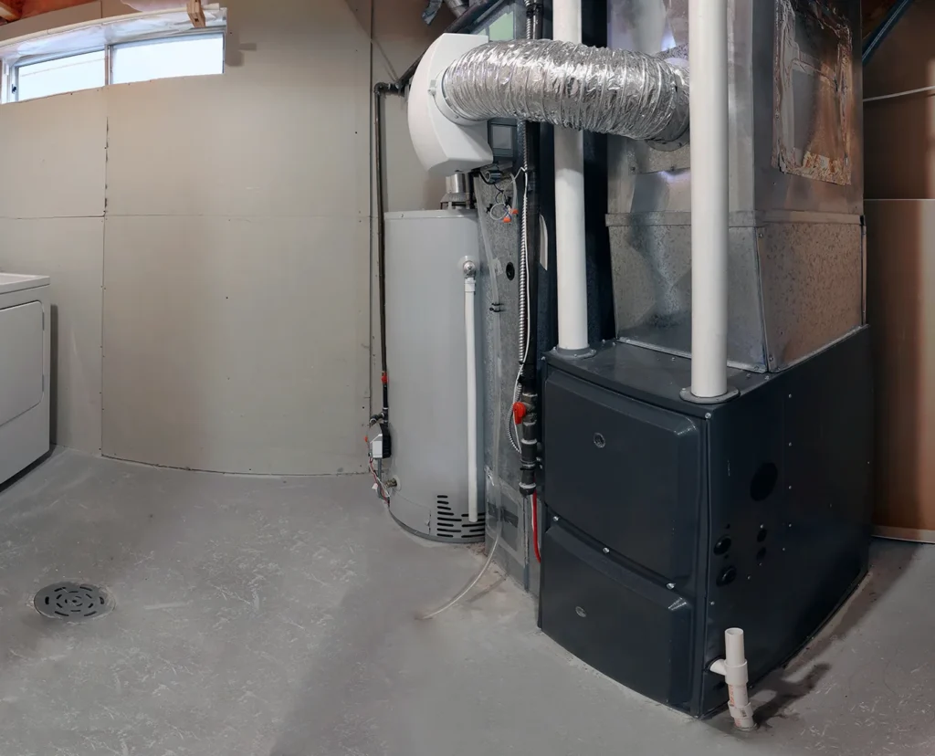 Furnace unit home's basement in springfield il
